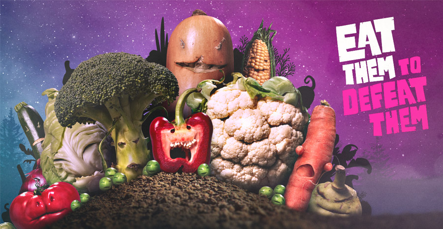 'Eat them to defeat them' healthy eating campaign