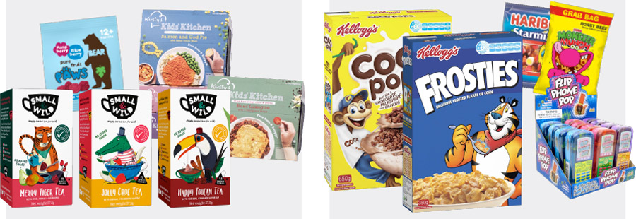 Kids food packaging comparison