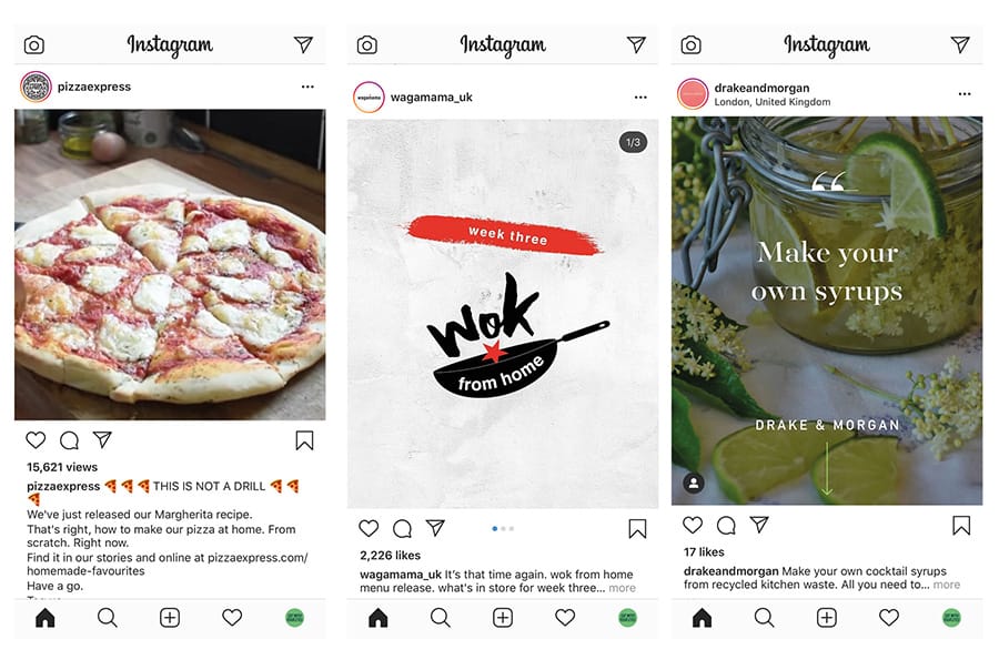 Instagram posts about making restaurant meals at home