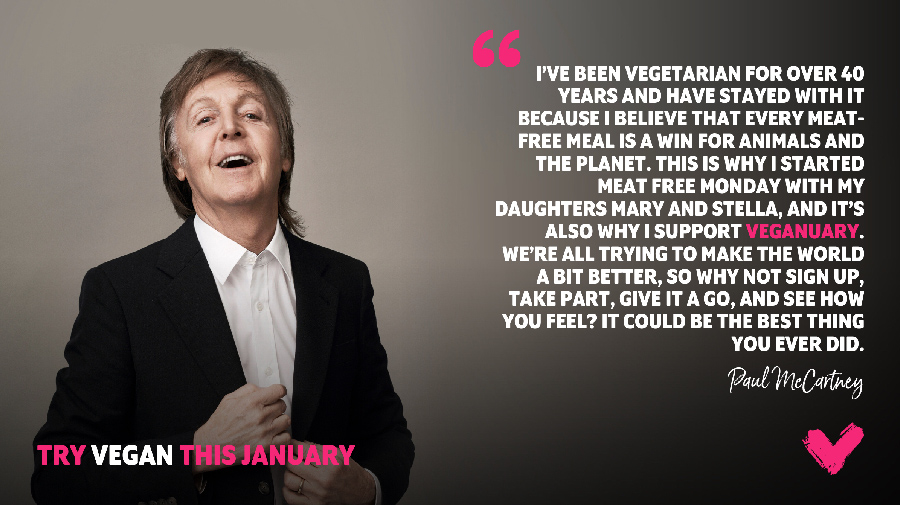 Paul McCartney Veganuary Support