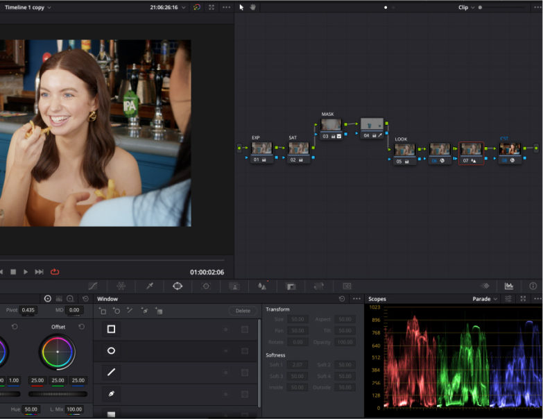 The colour grading process