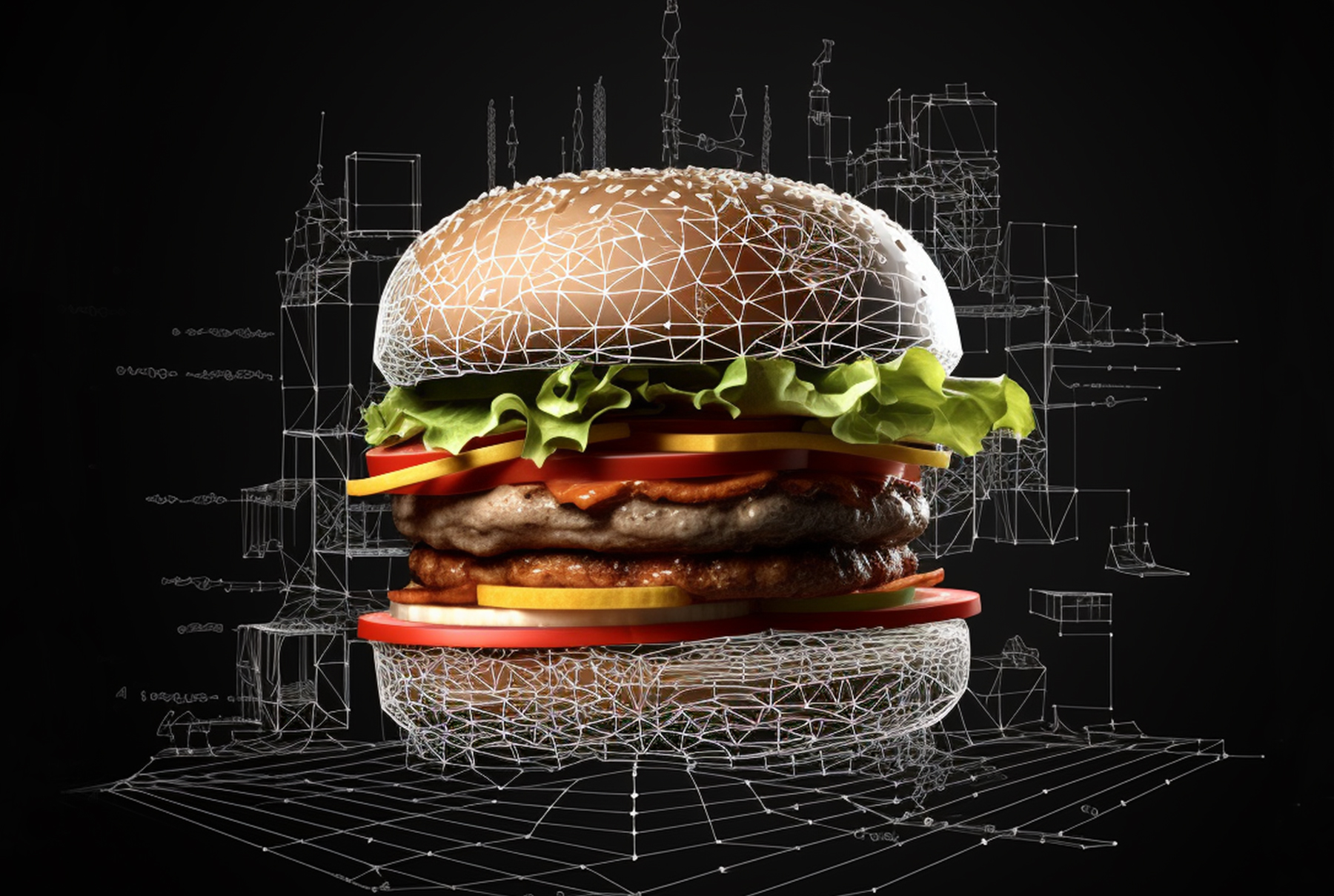AI burger image