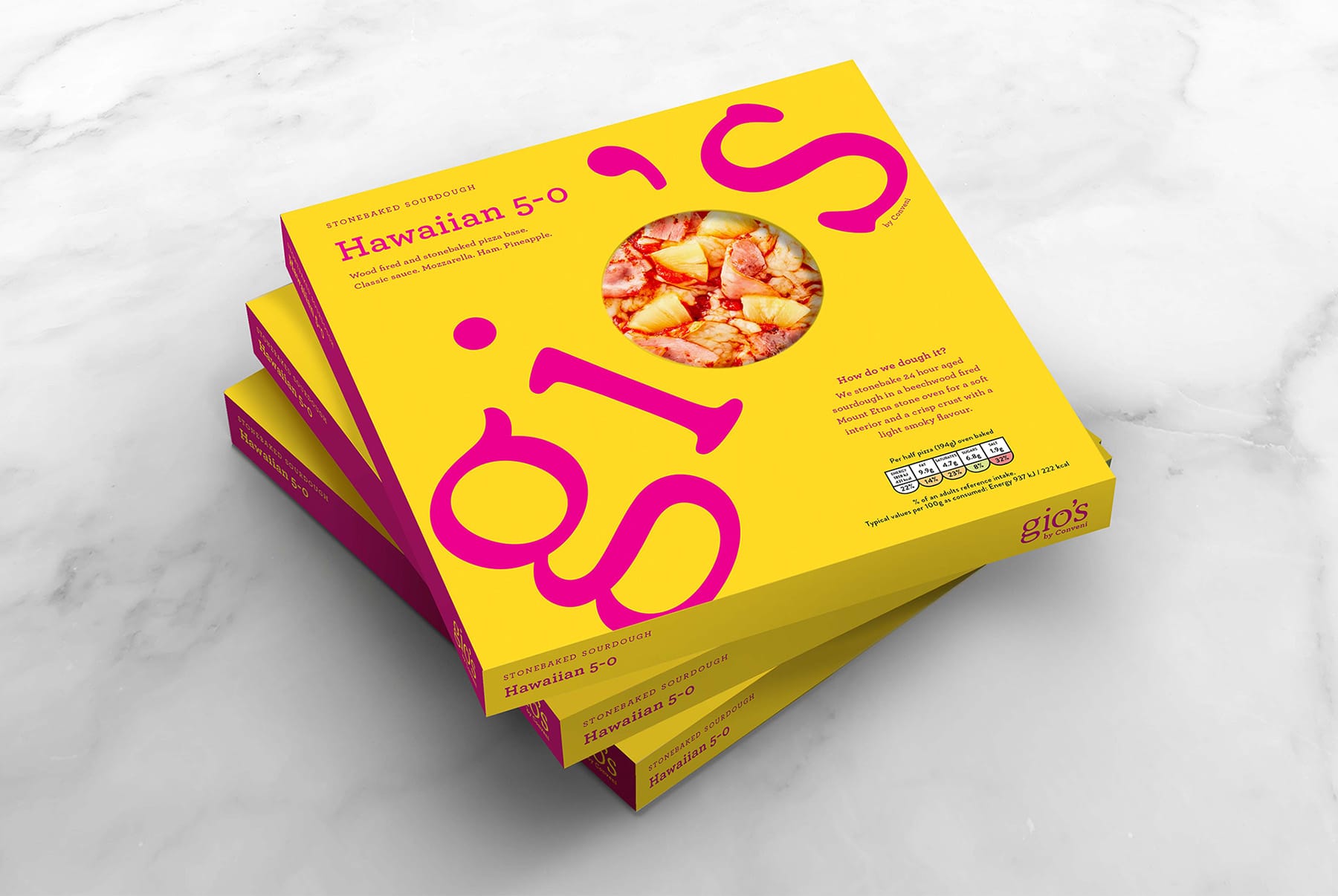 Gio's Pizza packaging