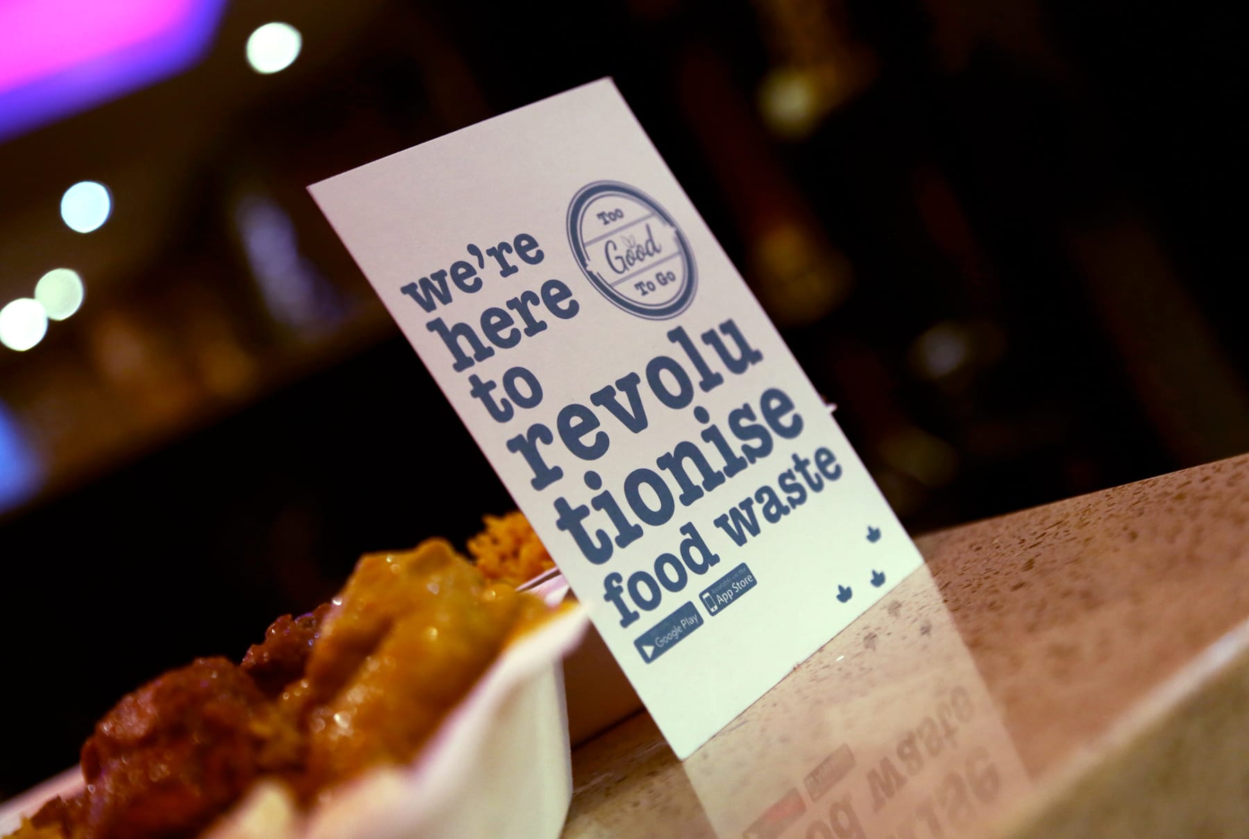 Waste Not Want Not Counter Top Messaging Design