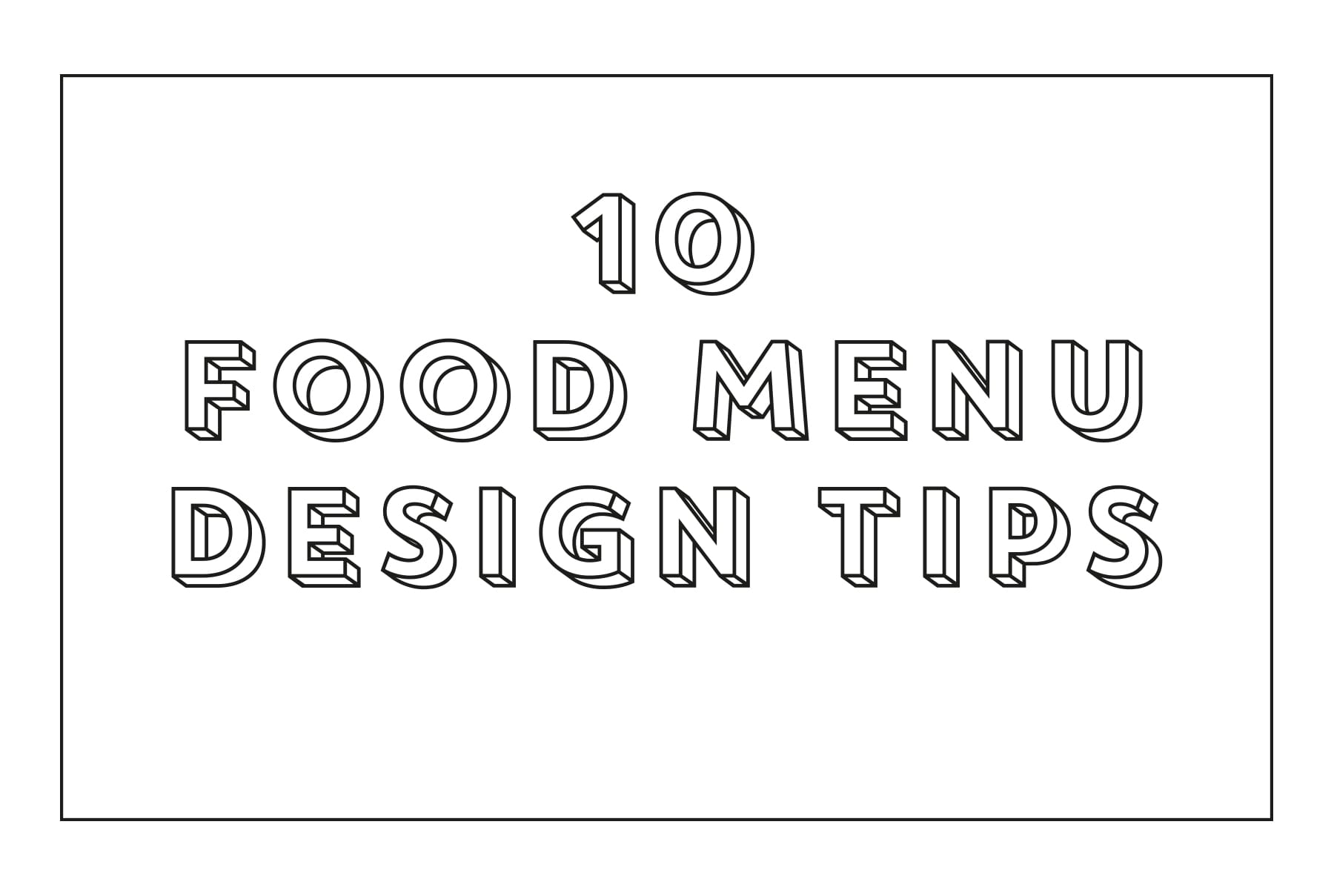 10 Food Menu Design Tips