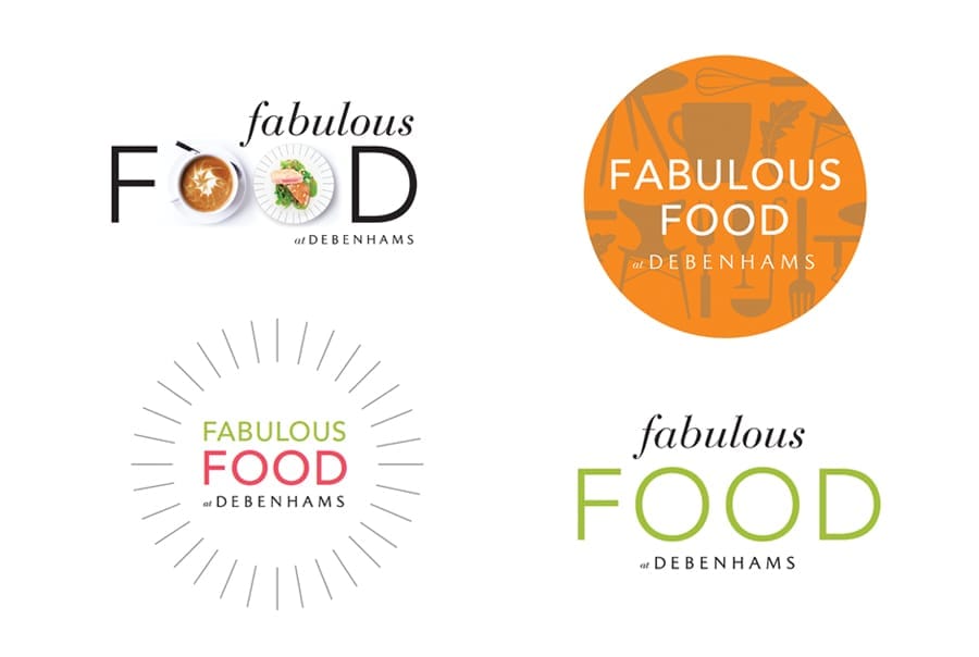 Debenhams Fabulous Food Logo Concepts