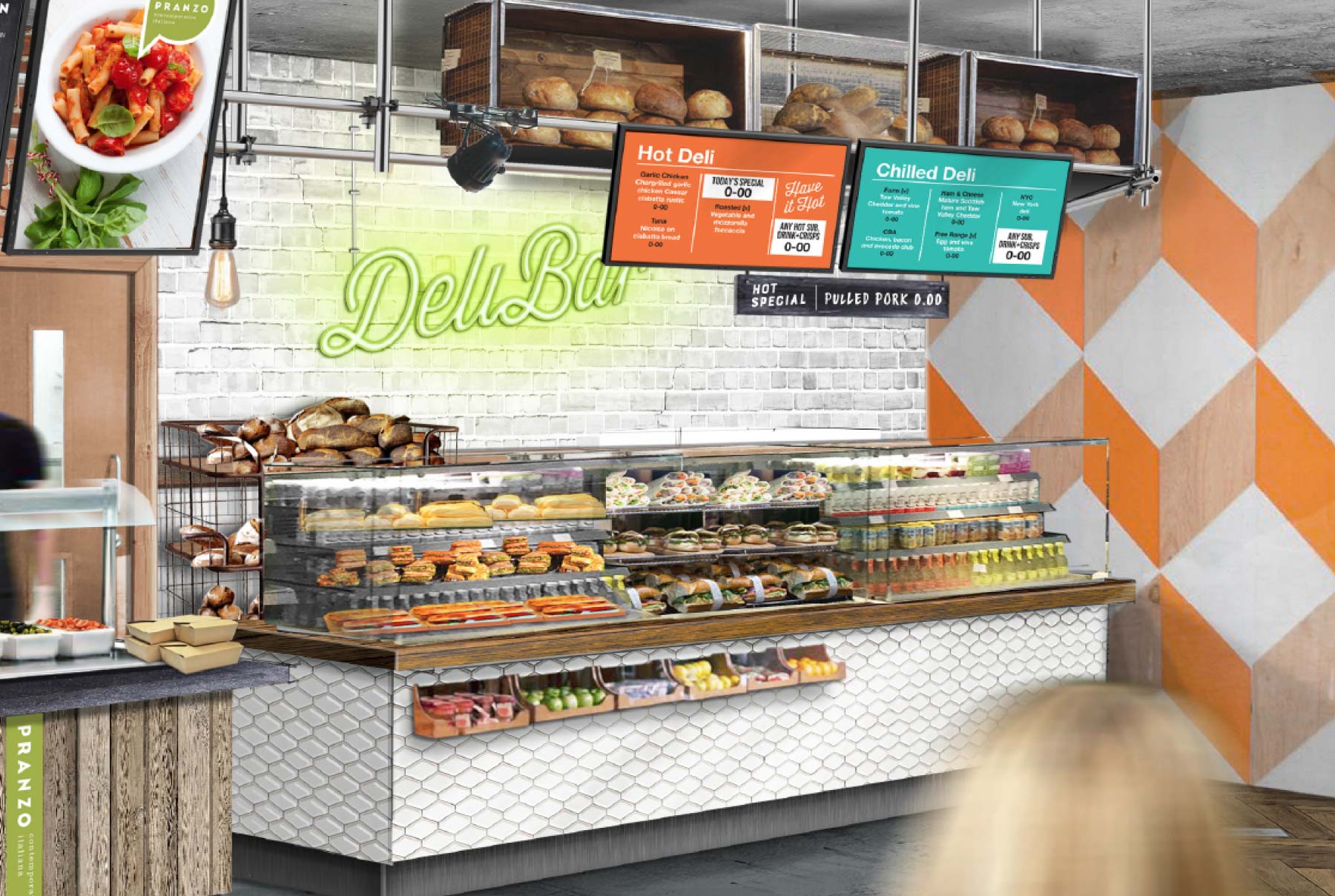 Deli Bar Render Design and Illustration