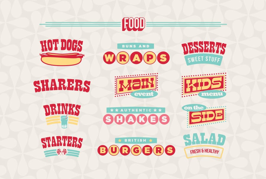 Butlin's Diner Food Marks