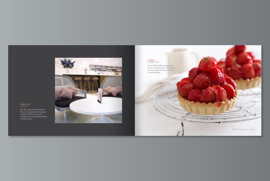 Debenhams Fabulous Food Brochure Spread Design