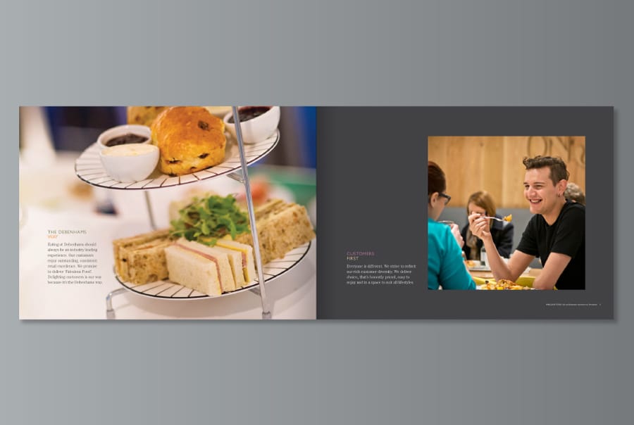 Debenhams Fabulous Food Brochure Spread Design