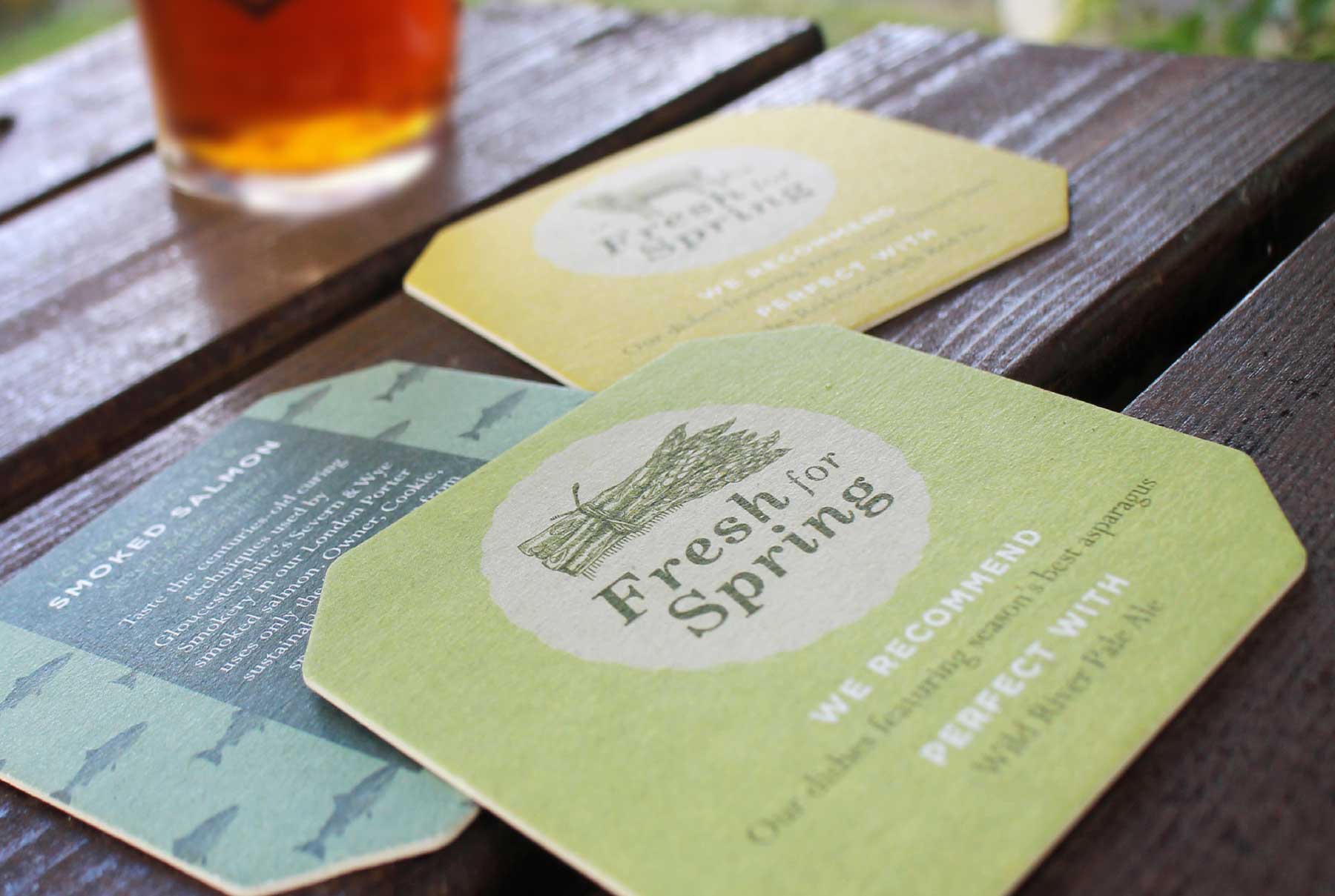 Fuller's Spring Campaign Beer Mat Designs