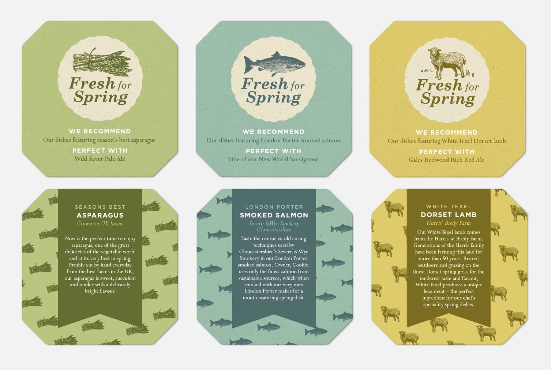 Fuller's Spring Campaign Beer Mat Design Concepts