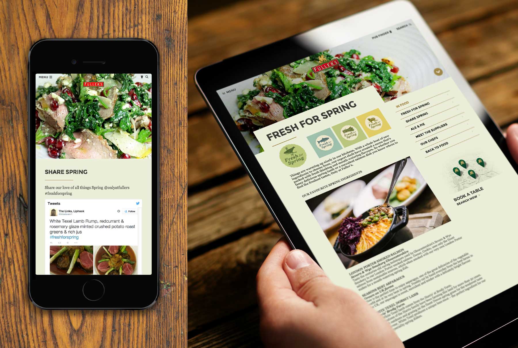 Fuller's Spring Campaign Website Page Design