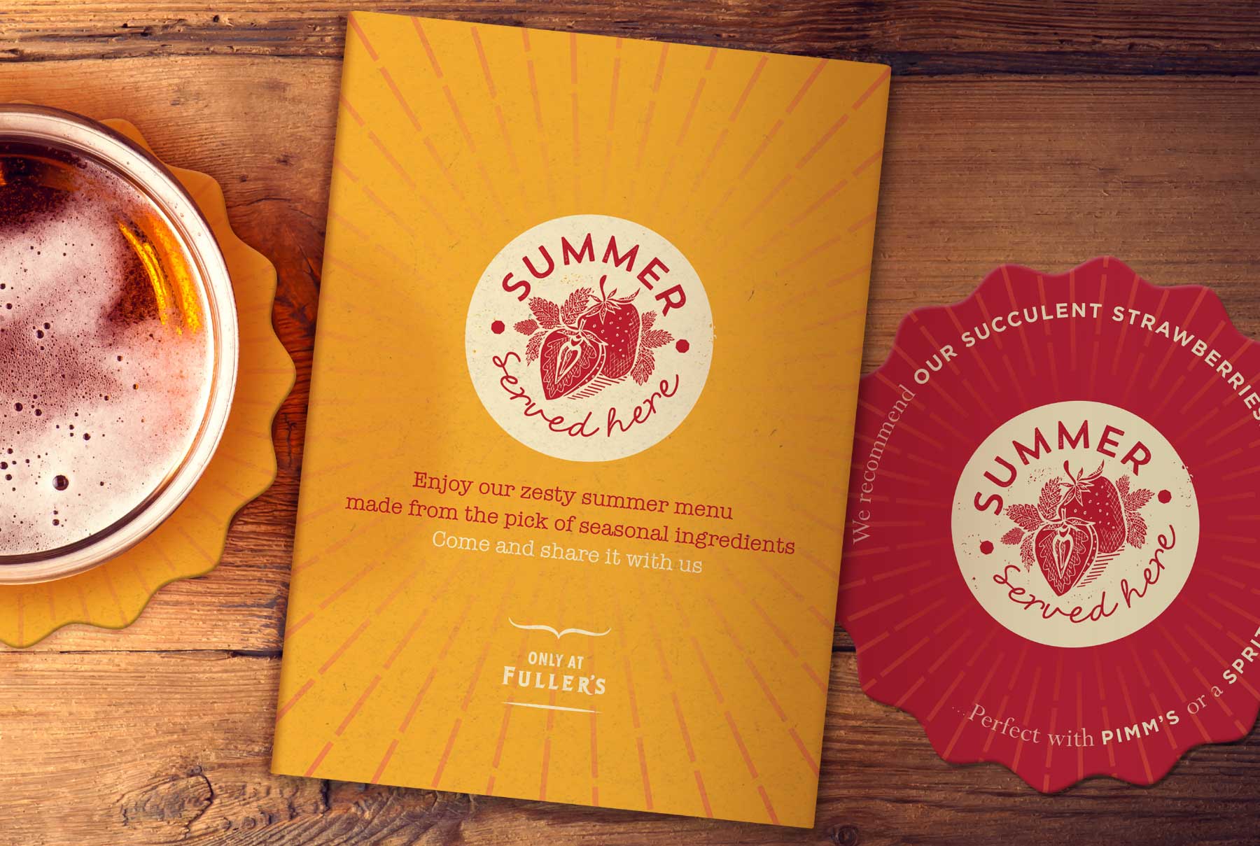 Fuller's Summer Served Here Food Brochure Design - Cover