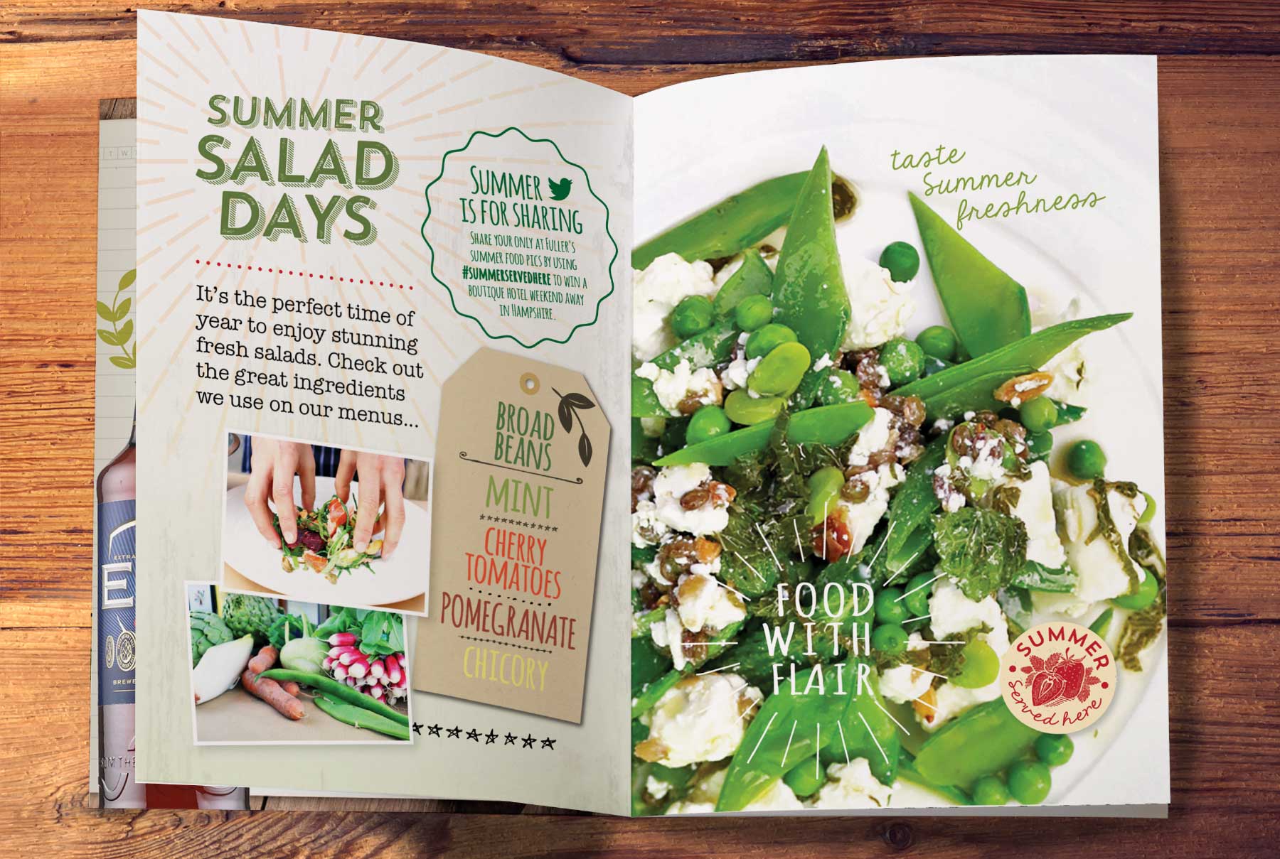 Fuller's Summer Served Here Food Brochure Design - Spread