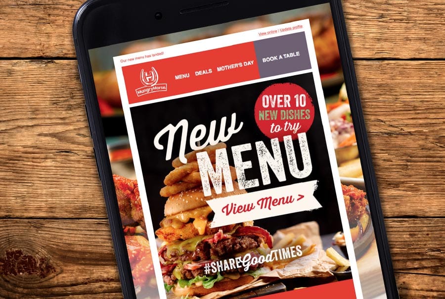 Hungry Horse Brand Repositioning - Website Iphone