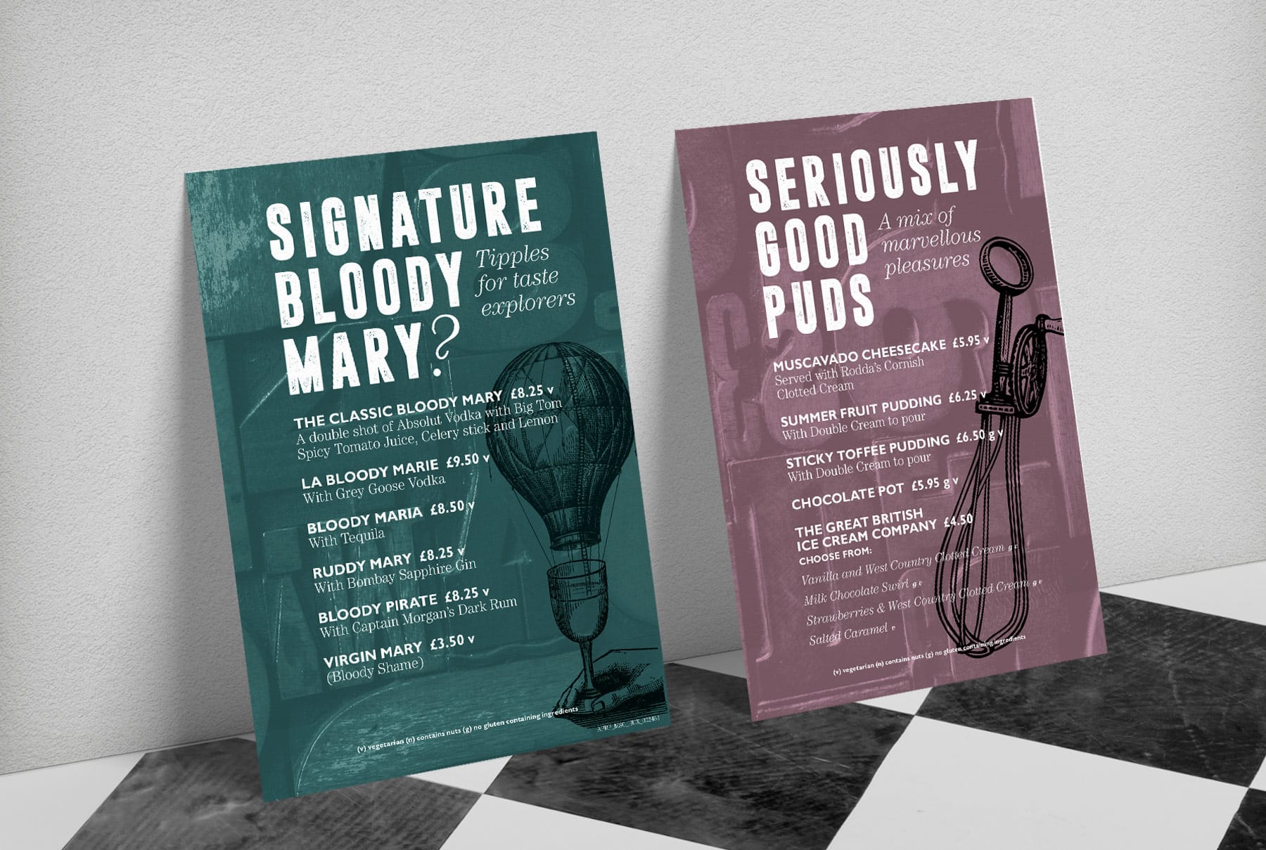 Huxleys Restaurant Bar Brand Repositioning - Strutcard Designs