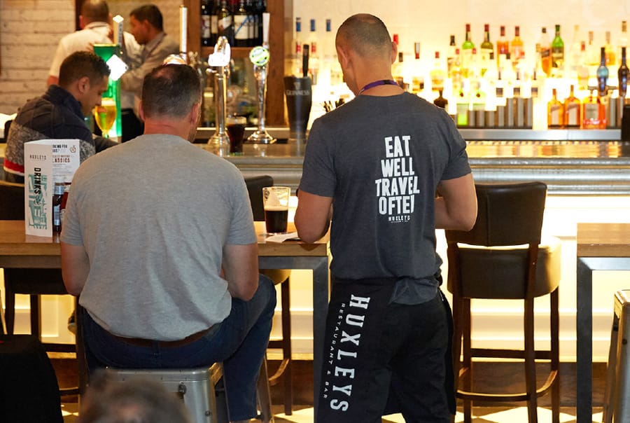 Huxleys Restaurant Bar Brand Repositioning - T-shirt Design