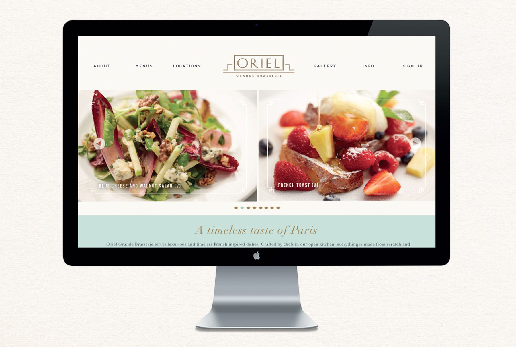 Oriel Grande Brasserie - Website Design
