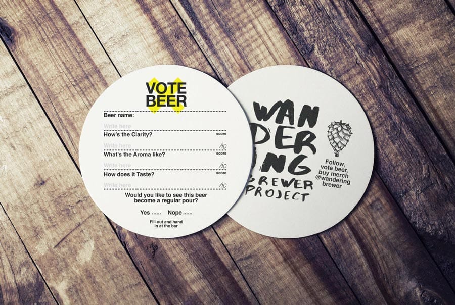 The Wandering Brewer - Beer Mat