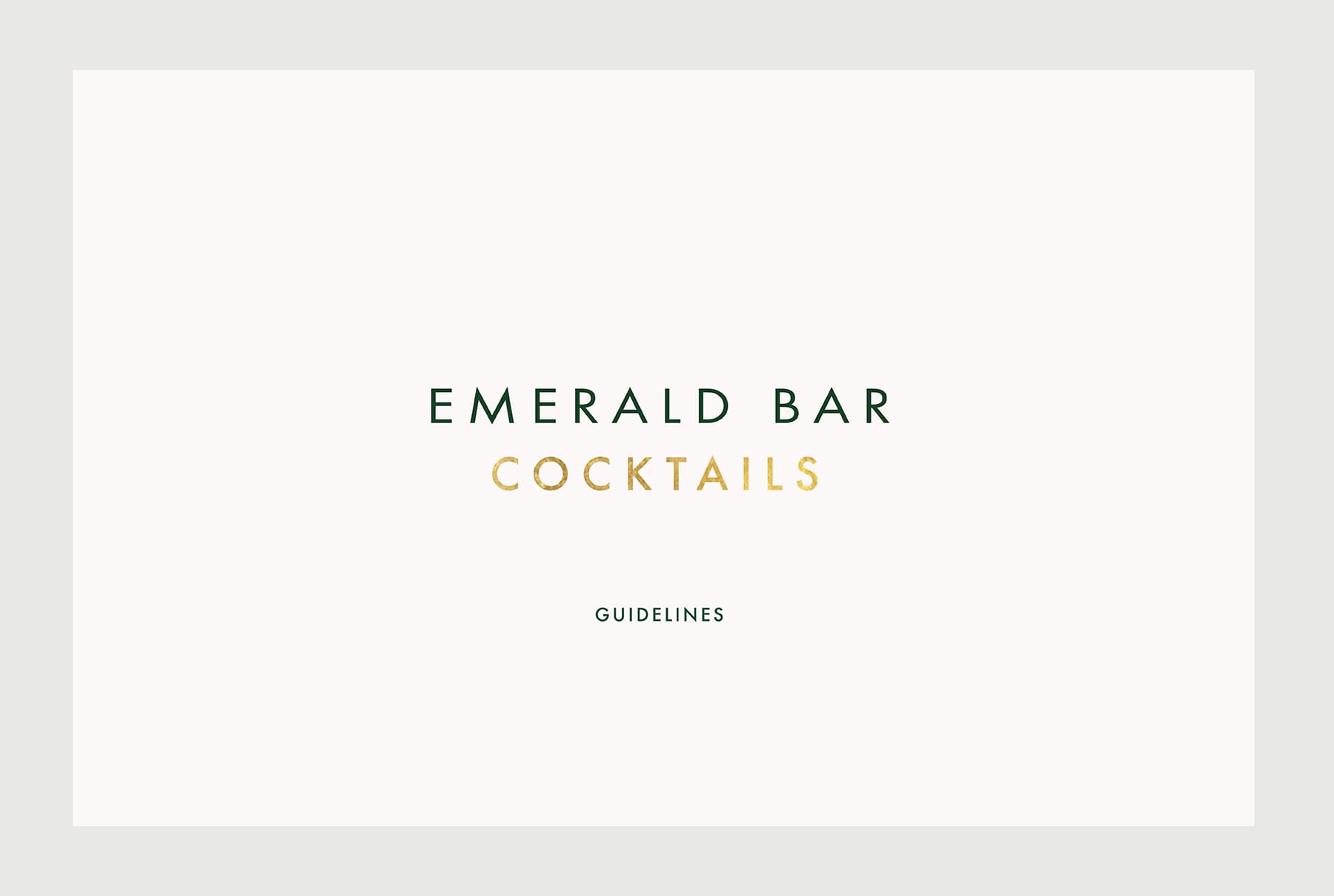 P&O Cruises Iona Emerald Bar brand guidelines