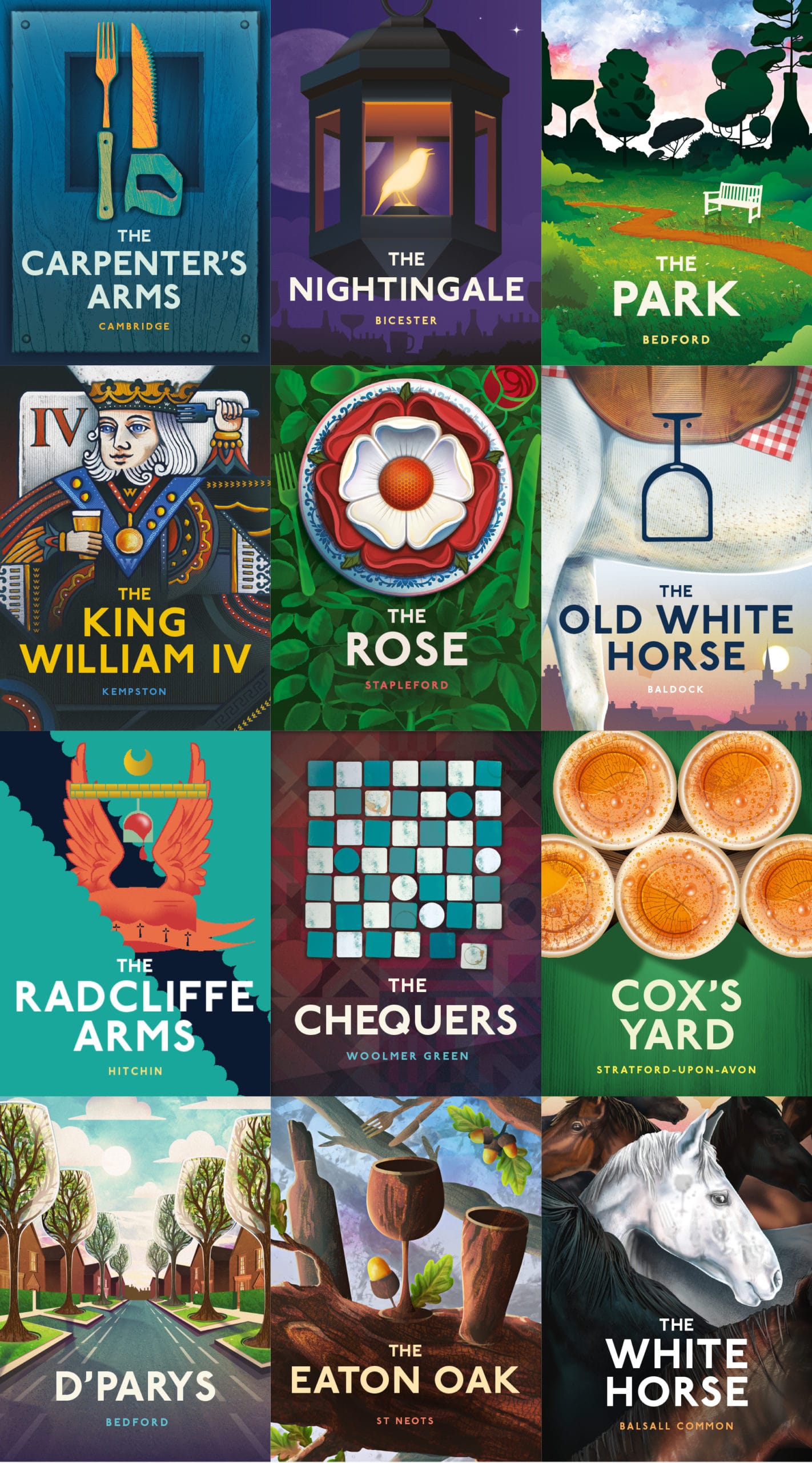 Wells & Co. Pub Sign Collage